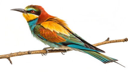 Obraz premium two robin on white background