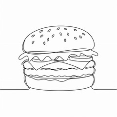 Hand Drawn Hamburger Sketch Illustration