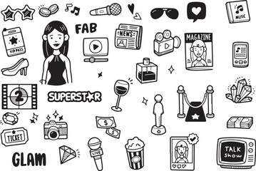  Summer Vacation Doodles – Holiday, Travel, Fun, Ice Cream, Sun, Sketch Vector Set