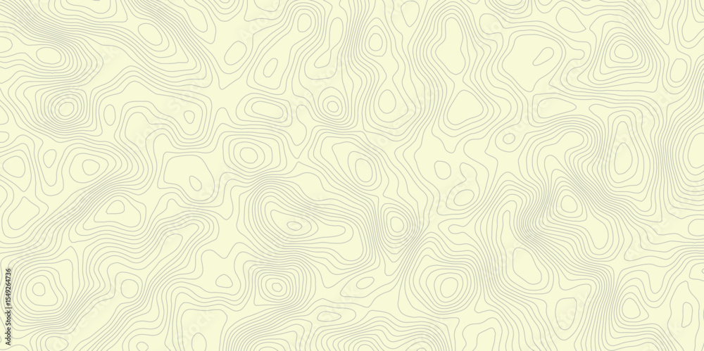 Aufkleber light yellow background with abstract wavy lines creating a textured topographic map effect design m