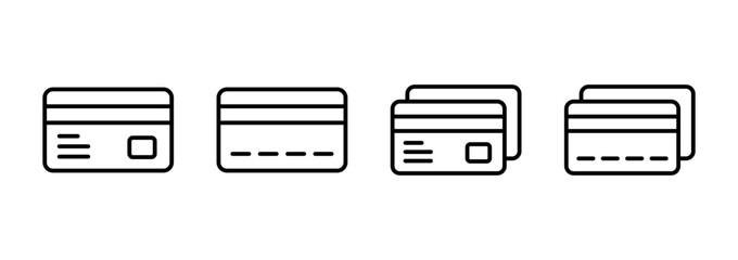 Obraz premium Credit card icon vector. Credit card payment sign and symbol