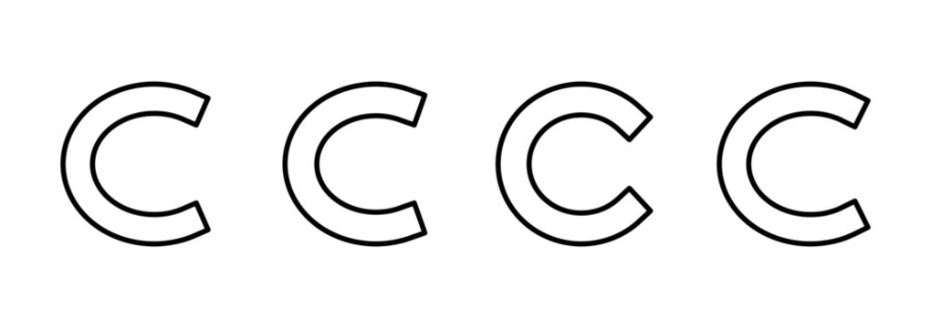Copyright icon vector. copyright sign and symbol