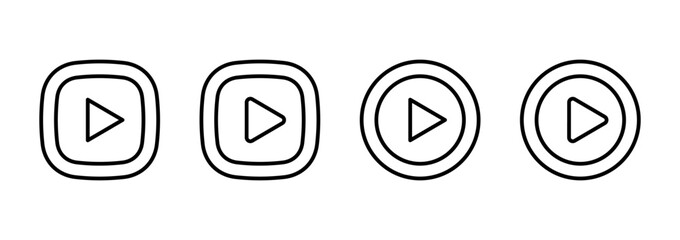 Play icon vector. Play button sign and symbol