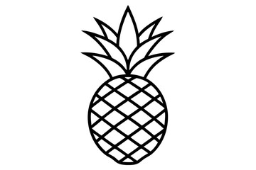 Obraz premium Pineapple vector silhouette illustration isolated on white background