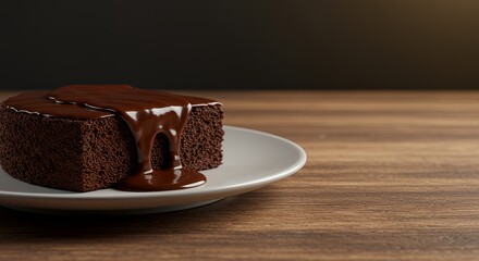 Indulge in Decadence: A Rich Chocolate Cake Drizzled with Luscious Ganache, Ready to Melt Your Heart