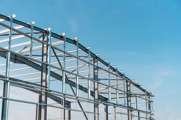 Construction process of new industrial building warehouse structure made of steel frame