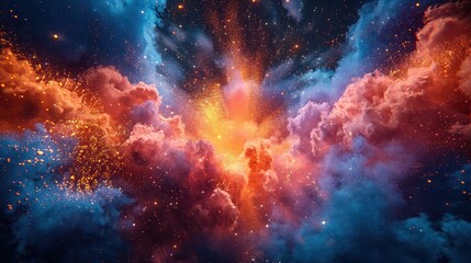 Fototapeta premium A colorful space filled with stars and nebulas