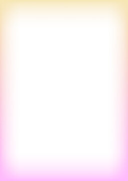 Abstract gradient border with light gradient effect. Cute kid design with blurred edges. Modern girly photo frame. Minimal decorative transparent template.
