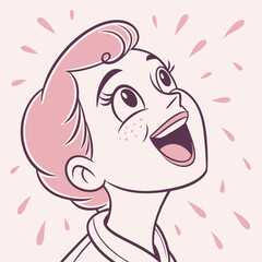 girl with pink heart