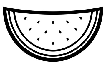 Watermelon vector silhouette illustration isolated on white background