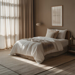 Neutral Bedroom Interior Design Morning Light Home Decor