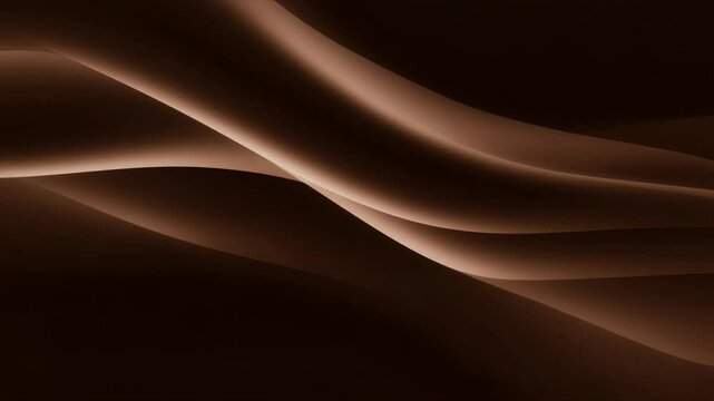 Smooth brown abstract waves in soft lighting  
