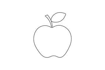apple one line art and frui stock photos vectors and illustration design
