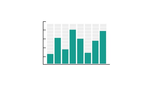 4K Business Graph Chart Icon Animation &ndash; Dynamic Financial Data Visualization for Corporate Use.