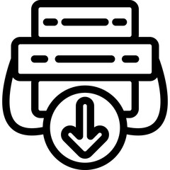 Cloud Data Download Icon