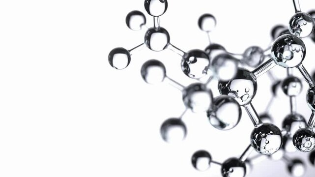 DNA molecule 3D Animation of abstract molecules concept of science and biology render structure abstract background science