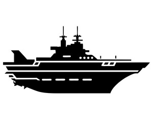 Fototapeta premium Aircraft Carrierv Vector Art, Aircraft Icon Clipart