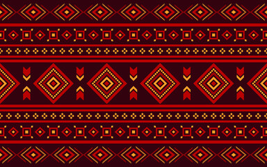Southwest Native seamless pattern ethnic tribal Aztec geometric Navajo Native American fabric colorful design vector for textile print