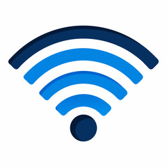 WiFi silhouette icon on white background