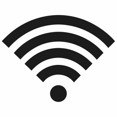 WiFi silhouette icon on white background