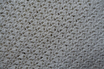 Backdrop - ivory white handmade crochet lacy fabric
