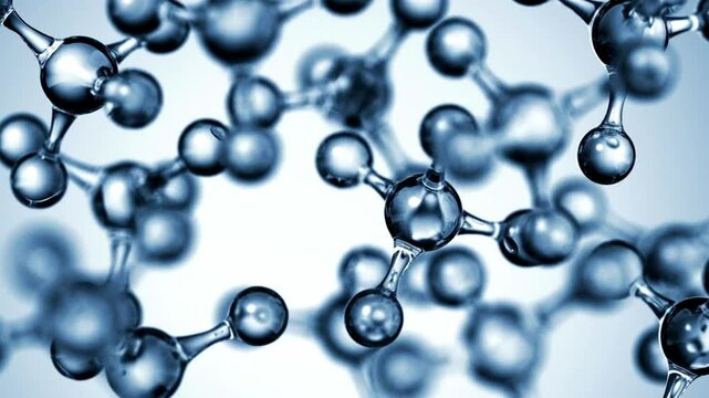 DNA molecule 3D Animation of abstract molecules concept of science and biology render structure abstract background science