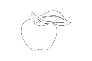 apple one line art and frui stock photos vectors and illustration design
