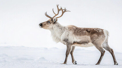 Fototapeta premium deer in the woods on white background