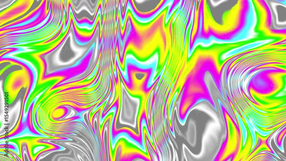 Poster Colorful abstract animated background. The movement of a transparent multi-colored glass surface. Active movement of the liquid effect. Conceptual