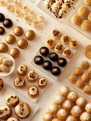 Assorted Gourmet Treats and Sweets on a Decorative Food Display