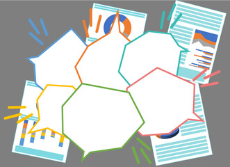 ビジネスミーティングをするイラスト