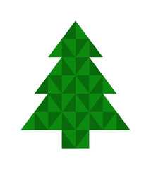 Weihnachtsbaum aus grünen Dreiecken