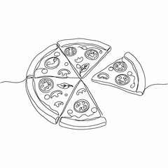 Hand Drawn Pizza Sketch Illustration