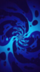 Abstract blue swirl pattern with dark navy and light blue gradients creating a psychedelic vortex like effect on a