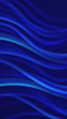 Abstract waves on a textured dark blue backdrop with subtle curved light blue stripes creating a flowing pattern