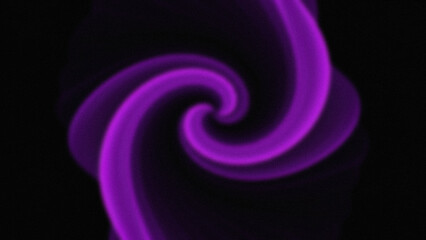 Swirling purple smoke forms a hypnotic spiral shape against a solid black background creating a dynamic abstract pattern
