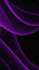 Abstract purple flowing light streaks on a dark background creating a soft and elegant dynamic wave pattern transparent