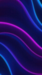 Wavy pattern of cyan and magenta glowing lines on a dark textured blue background