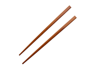 Wooden chopsticks for an authentic dining experience.