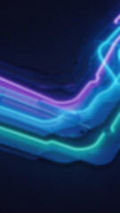 Abstract background with glowing neon lines featuring blue purple and green colors on a dark textured surface