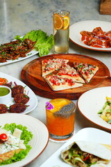 pizza with seafood