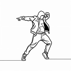 Hand Drawn Dancer Sketch Illustration