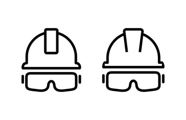 Helmet icon vector illustration. Motorcycle helmet sign and symbol. Construction helmet icon. Safety helmet