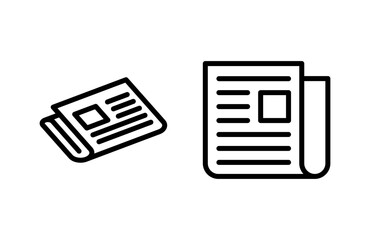 Newspaper icon vector illustration. news paper sign and symbolign