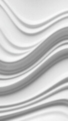 Fototapeta premium Abstract white fabric texture displaying blurred smooth curves and soft folds creating subtle shadows and highlights