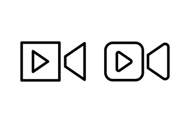 Video icon vector illustration. video camera sign and symbol. movie sign. cinema