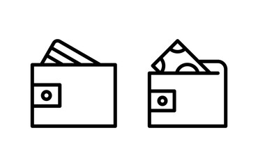 Wallet icon vector illustration. wallet sign and symbol
