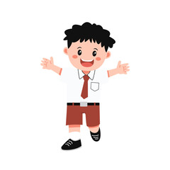 Schollboy playful happy character student
