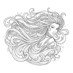 Fototapeta premium Wavy Haired Woman