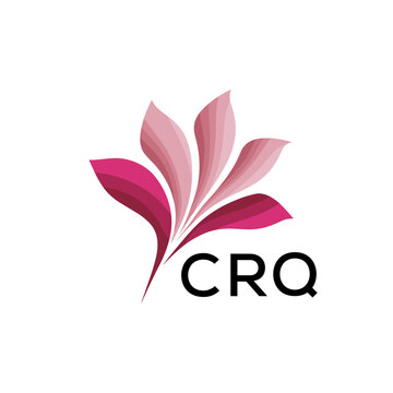 CRQ Creative Minimal Nature Logo, CRQ Later Logo, Modern Pink Leaf Logo Vector, Elegant Floral Abstract Logo Design. 
